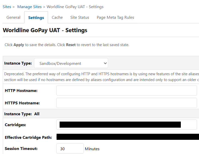 The image above shows where to add the value in the Settings menu