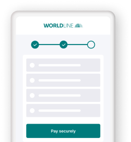 The image above shows a mobile payment screen with a progress bar and a “Pay securely” button.